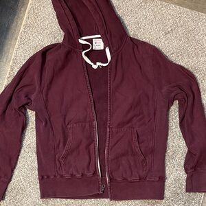 Champion Maroon Hoodie with White Accents